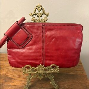 HOBO Red Leather Wristlet